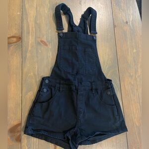 Black Denim Pacsun Short Overalls - Size 27